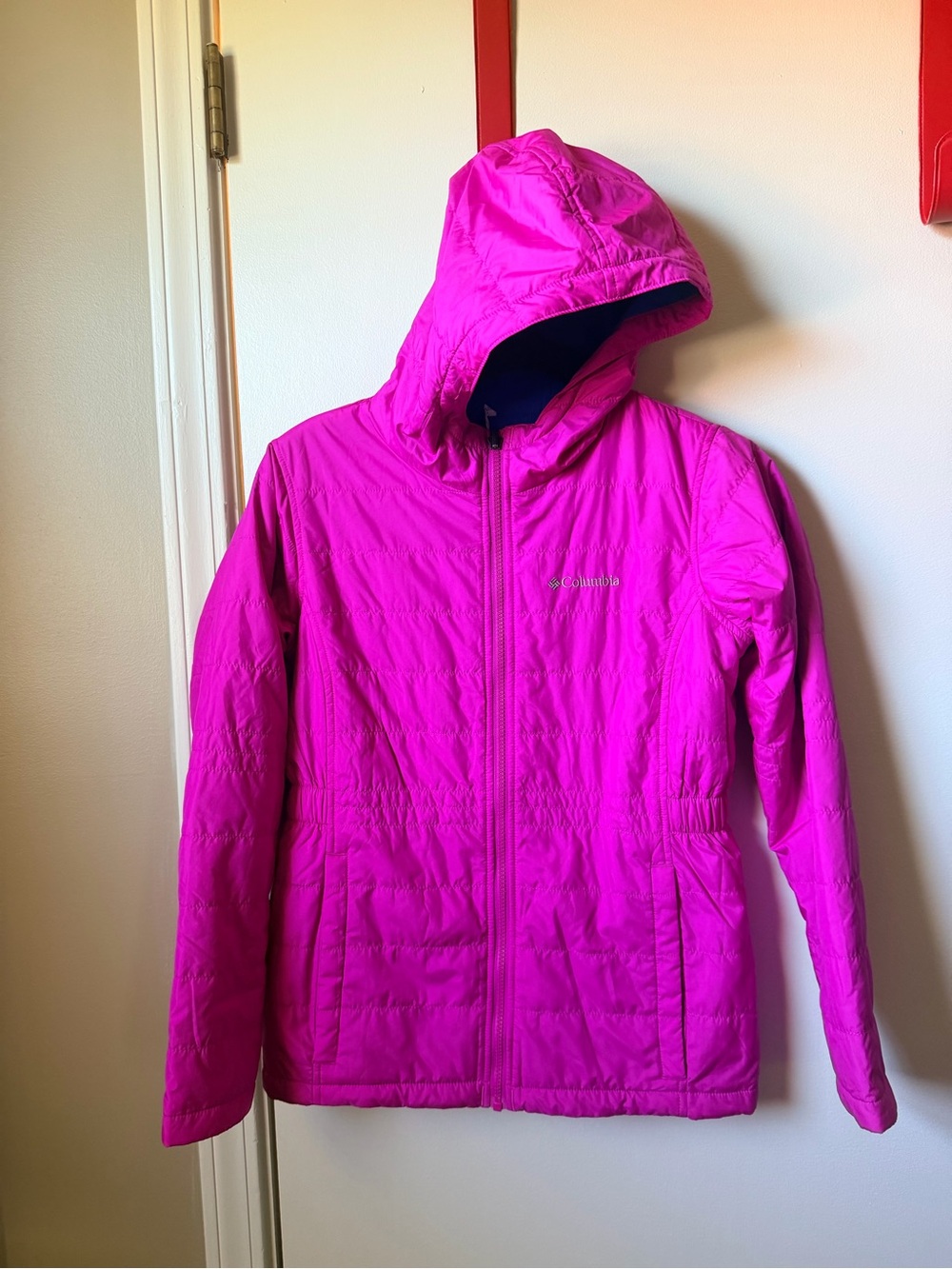 NWOT Columbia Girls' Hooded Puffer Jacket - Hot Pink Sz. L (14/16)